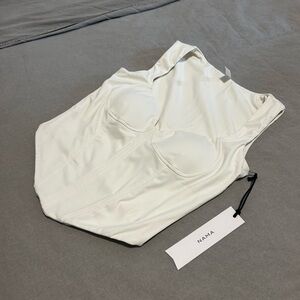 Nama | Ivory Corset-Style Yoga Top